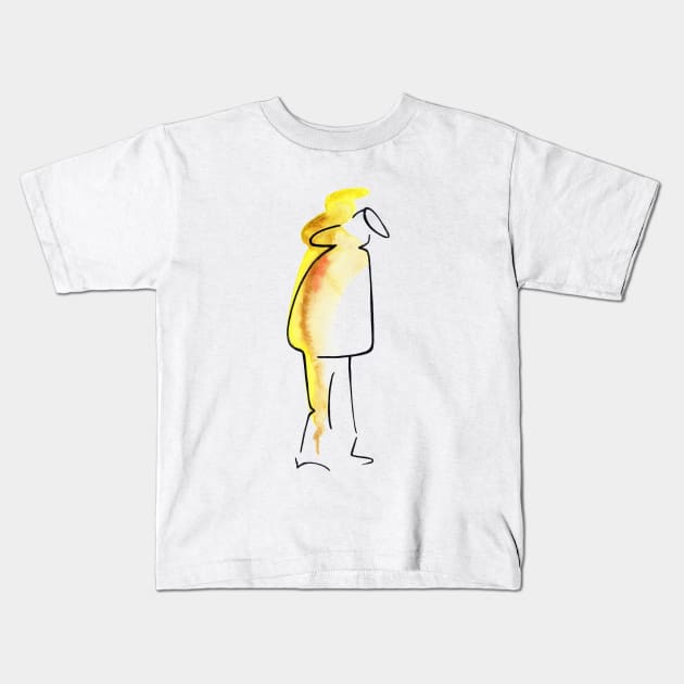 Chin Up Kids T-Shirt by Maria Mi Art